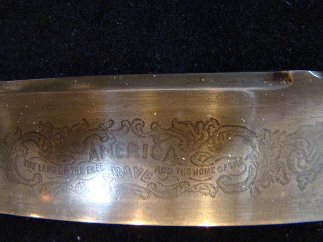 An extremely fine 1830's 'style' Bowie knife inscribed "America, The Land of the Free and Home of the the Brave". Circa early 1900's. — image 4